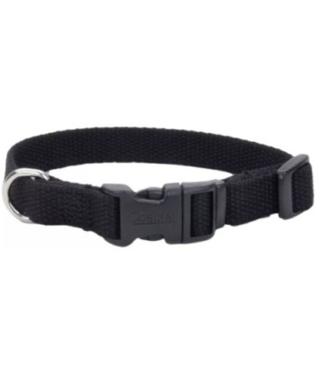 Coastal Pet New Earth Soy Adjustable Dog Collar Onyx Black - 18-26in. L x 1in. W