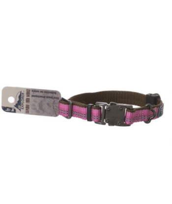 K9 Explorer Reflective Adjustable Dog Collar - Rosebud - 8in. -12in.  Long x 5/8 Wide