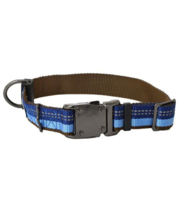K9 Explorer Sapphire Reflective Adjustable Dog Collar - 12in. -18in.  Long x 1in.  Wide