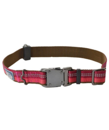 K9 Explorer Berry Red Reflective Adjustable Dog Collar - 18in. -26in.  Long x 1in.  Wide
