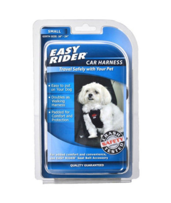 Coastal Pet Easy Rider Car Harness - Black - Small (Girth Size 16in. -24in. )