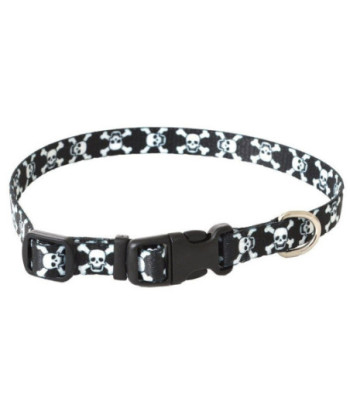 Pet Attire Styles Skulls Adjustable Dog Collar - 8in. -12in.  Long x 3/8in.  Wide