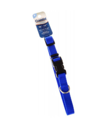 Tuff Collar Nylon Adjustable Collar - Blue - 10in. -14in.  Long x 5/8in.  Wide