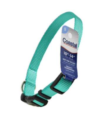 Coastal Pet Teal Nylon Tuff Dog Collar - 10-14in. L x 5/8in. W