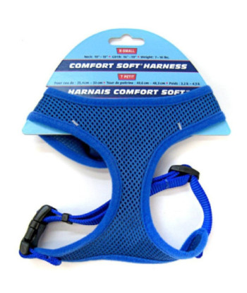 Coastal Pet Comfort Soft Adjustable Harness - Blue - X Small - 5/8in.  Width (Girth Size 16in. -19in. )