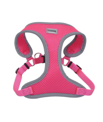 Coastal Pet Comfort Soft Reflective Wrap Adjustable Dog Harness - Neon Pink - X-Small - 16-19in.  Girth - (5/8in.  Straps)