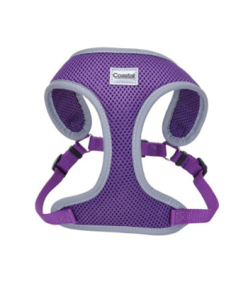 Coastal Pet Comfort Soft Reflective Wrap Adjustable Dog Harness - Purple - X-Small - 16-19in.  Girth - (5/8in.  Straps)