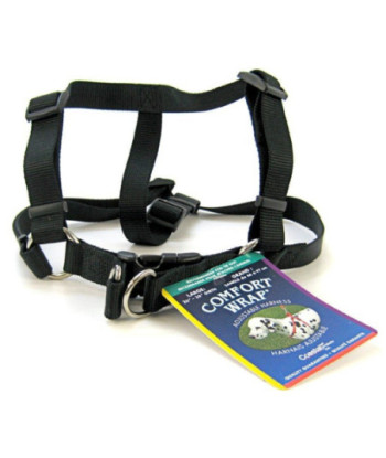 Tuff Collar Comfort Wrap Nylon Adjustable Harness - Black - Large (Girth Size 26in. -40in. )