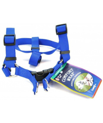Tuff Collar Comfort Wrap Nylon Adjustable Harness - Blue - Large (Girth Size 26in. -40in. )