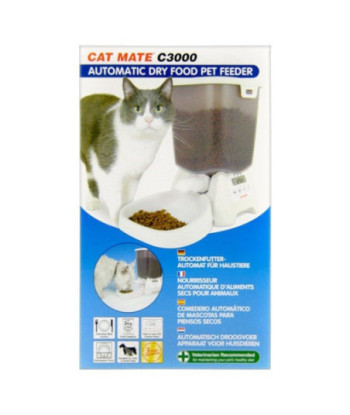 Cat Mate Automatic Dry Pet Food Feeder C3000 - Program to Feed 3x/Day