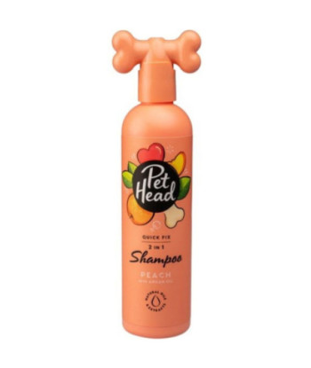 Pet Head Quick Fix 2 in 1 Shampoo for Dogs Peach with Argan Oil - 16 oz