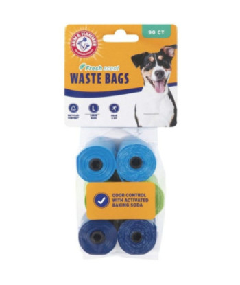 Arm and Hammer Dog Waste Refill Bags Fresh Scent Assorted Colors - 90 count