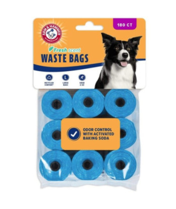 Arm and Hammer Dog Waste Refill Bags Fresh Scent Blue - 180 count